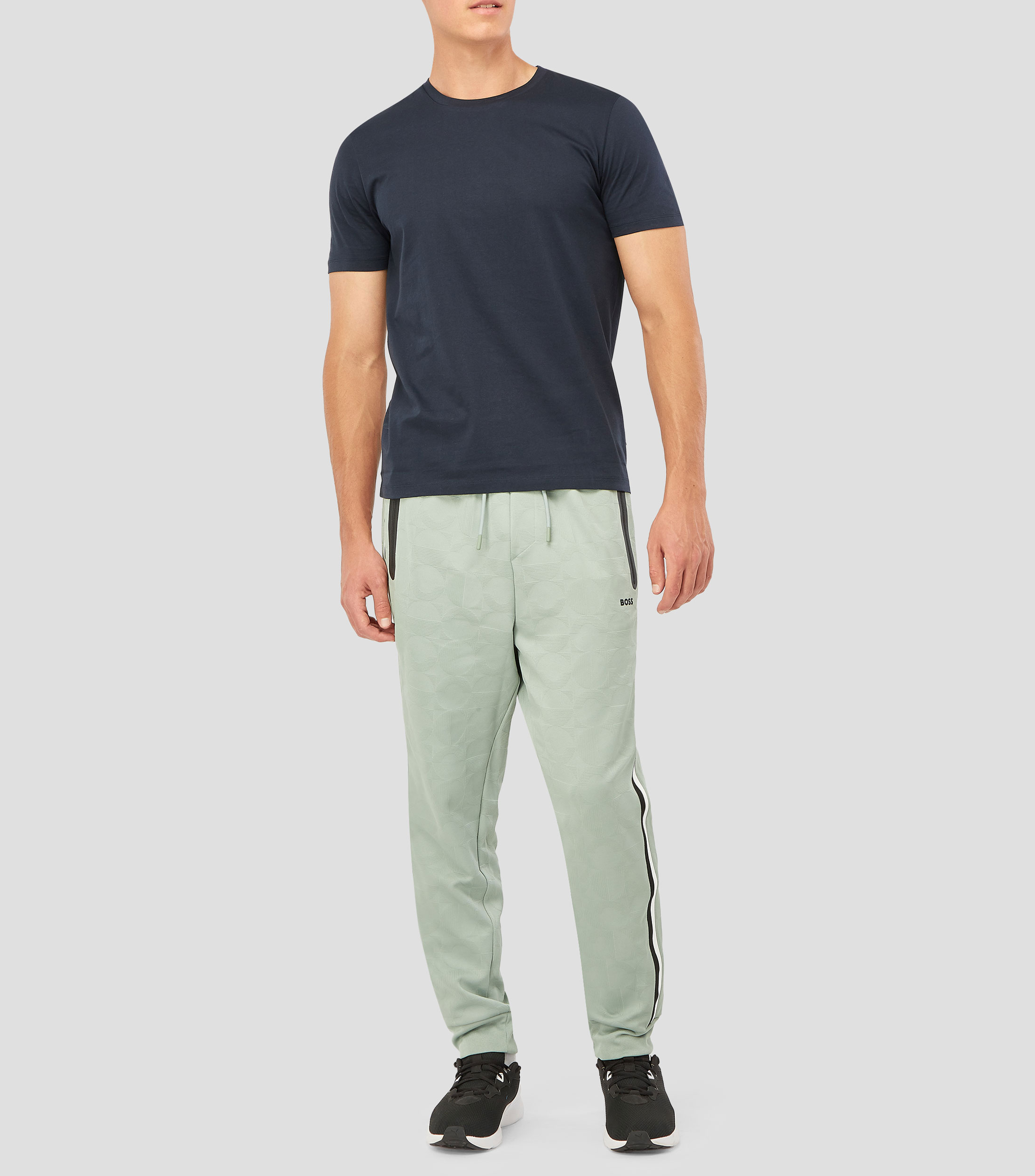 Playera de manga corta slim fit en algodón mercerizado Hombre